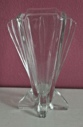 Art Deco Glass Rocket Vase