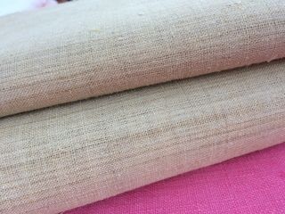 Antique French Homespun Linen Hemp Fabric 3.  30 Cms Long X 118 Cms Wide