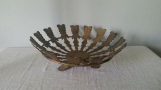 Vintage Mid Century Modern Wire Metal Fruit Bowl Basket