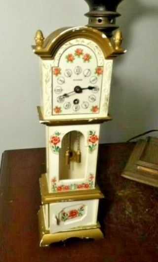 Antique Blessing Werke Miniature Grandfather Clock Made In West - Germany