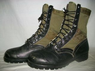 Jungle Boots 8 Wide Olive Ro - Search Vibram Soles Dated March 1966