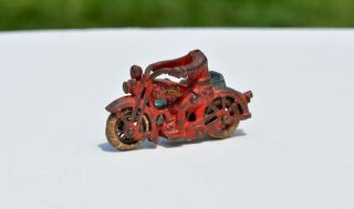 Vintage Hubley Harley Davidson Motorcycle With Sidecar Cast Iron Antique Toy