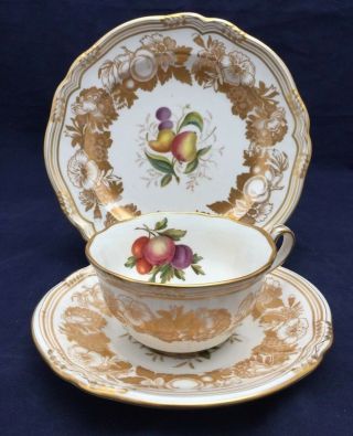 Vintage Spode Golden Valley Orchard Fruit Cup And Saucer Trio Set Y7049