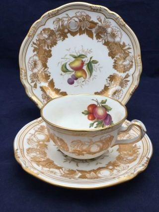 Vintage Spode Golden Valley Orchard Fruit Cup and Saucer Trio Set Y7049 3