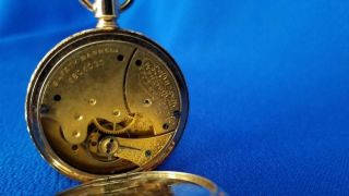 Antique C.  1894 Ladies Waltham Solid 14K Gold Hunter Case Pocket Watch Runs 6