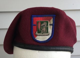 Vintage 1st Squadron Airborne 40th Cavalry Beret Ranger Joe " By Force And Valor "