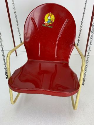 Antique Vintage Metal Baby Doll Toy Swing