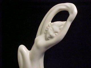 Rare Art Deco 1920 ' s Modernistic Nude Lady Flower Frog Figurine - Coronet 4