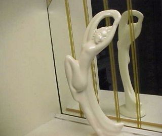 Rare Art Deco 1920 ' s Modernistic Nude Lady Flower Frog Figurine - Coronet 8