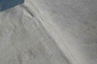 FRENCH HEMP SHEET 1800 ' s HAND SEWN HAND LOOMED ANTIQUE HEMP CHANVRE 102x80 