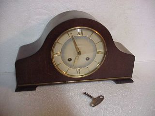 Vintage Junghans 8 Day Tambour Deco Style Clock Running B