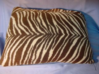 Vintage Mid Century Modern Zebra Pattern Pillow Handmade