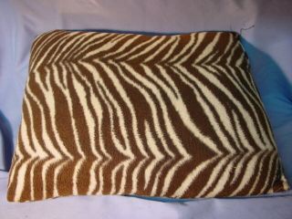 Vintage Mid Century Modern Zebra Pattern Pillow Handmade 2