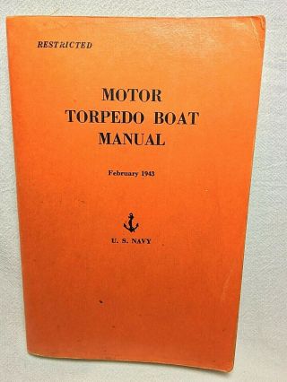 Vintage 1943 Pt Boat Book