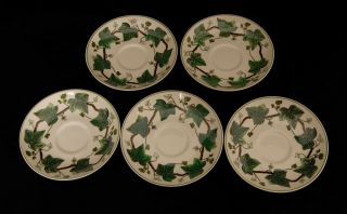 5x Wedgwood Napoleon Ivy Pattern Replacement Saucers 3