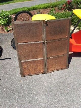 Antique Pie Safe Doors With Tins 6 Panels