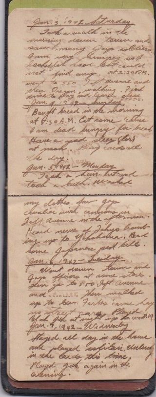 Handwritten Diary during outbreak of WWII - Philippines - Japanese Invasion 1941 3