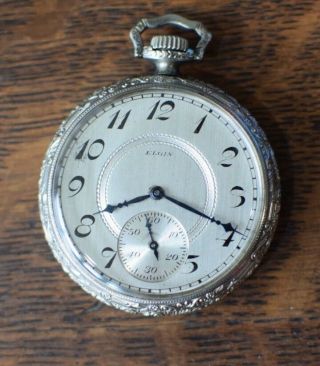 Antique 1928 Elgin 15 Jewel 10K Gold Filled Model 3 Pocket Watch 3