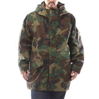 Italian Army Waterproof Woodland Camo Parka Jacket Military Raincoat Camouflage