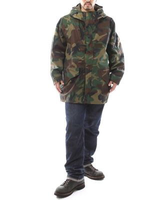Italian army waterproof woodland camo parka jacket military raincoat camouflage 4
