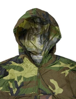 Italian army waterproof woodland camo parka jacket military raincoat camouflage 6