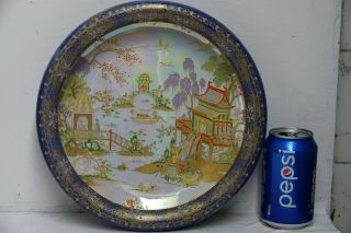 CARLTON WARE LUSTRE BOWL CHINESE STYLE DECORATION FAIRYLAND RARE 2