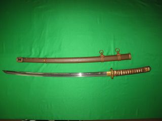 Japanese Pre WW2 Army Sword with Old Blade and Familie Mon 2