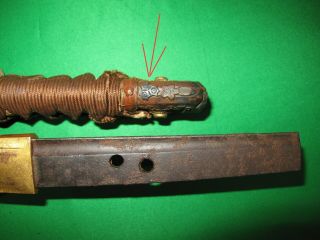 Japanese Pre WW2 Army Sword with Old Blade and Familie Mon 3