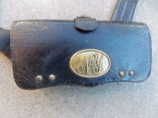 Vintage 1870s Calvary.  50 - 70 Ammo Pouch With Nj Plate