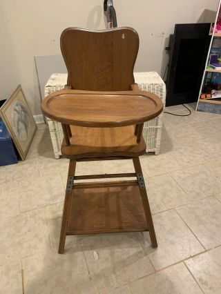 Antique Early 1900’s Foldable High Chair / Desk