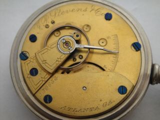 1880 J P Stevens Atlanta Ga Movt.  - By Hampden Sn139,  634 - 18s Pocket Watch