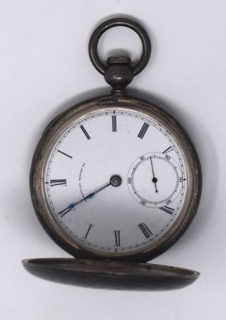 1866 Waltham Ps Bartlett Model 1857 Coin Silver Pocketwatch Pocket Watch