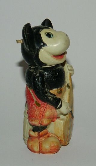 VINTAGE ART DECO CELLULOID BAND ORCHESTRA MICKEY MOUSE CANDY CONTAINER JAPAN 40s 2