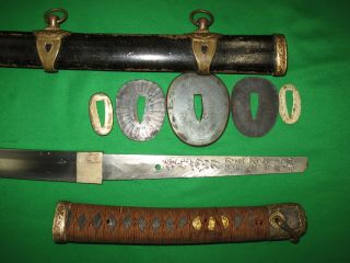 Japanese WW2 Navy Sword with Singed Tang 6