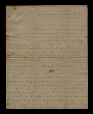 93rd Ohio Infantry Civil War Letter - Great Content Camp Near Louisville,  Ky