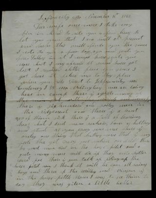 35th Missouri (union) Infantry Civil War Letter - A Great Many Men Sick In Camp