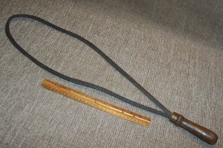 Primitive Braided Cable Rug Beater Antique Country Kitchen Carpet Tool