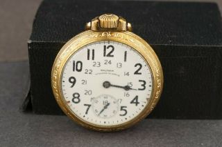 Waltham Vanguard 23 Jewels Gold Filled Pocket Watch For Repair Project Lpj12