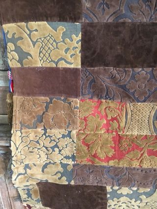 Beyond Fabulous Large Vintage French Silk Velvet Patch Fabric Panel