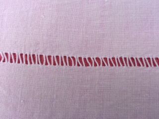 GORGEOUS HUGE VINTAGE FRENCH PURE LINEN SHEET LOVELY EMBROIDERY 232 CMS WIDE 3