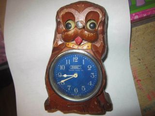 Vintage Tezuka Clock Moving Eye Dog Antique