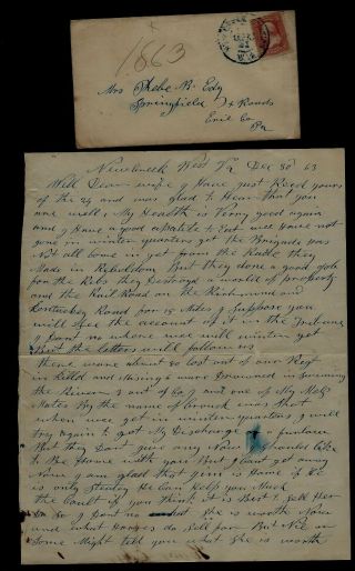 14th Pennsylvania Cavalry Civil War Letter - Terrific Content From West Virginia