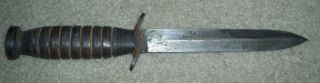 Authentic WWII US M3 R.  C.  CO.  1943 TRENCH KNIFE Combat Knife w/ SCABBARD 3