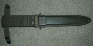 Authentic WWII US M3 R.  C.  CO.  1943 TRENCH KNIFE Combat Knife w/ SCABBARD 9