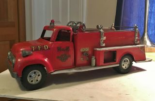 Vintage 1957 Tonka Suburban Fire Truck No.  5 Pressed Steel U.  S.  A,  Beauty