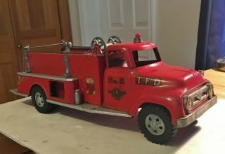 Vintage 1957 Tonka Suburban Fire Truck No.  5 Pressed Steel U.  S.  A,  Beauty 5