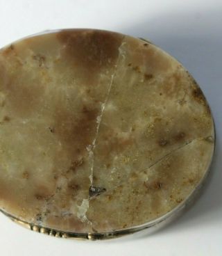 Antique French or Russian Agate 14k Gold Mounted Snuff Patch Box 5