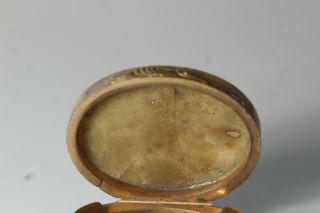 Antique French or Russian Agate 14k Gold Mounted Snuff Patch Box 6