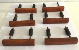 Vintage Art Deco Bakelite Amber Handles Set Of 6