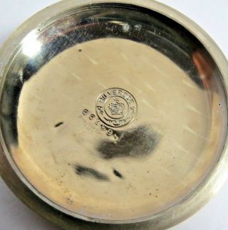 ANTIQUE 1894 WALTHAM CRESCENT 21 ' J RAILROAD POCKET WATCH 18 ' S GOLD DEER ON CASE 10